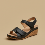 Sandalias Cuña Corcho Tiras Ajustables Velcro Confort