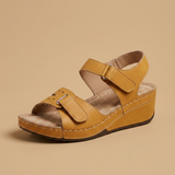 Sandalias Cuña Corcho Tiras Ajustables Velcro Confort