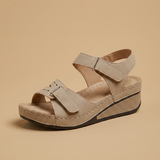 Sandalias Cuña Corcho Tiras Ajustables Velcro Confort