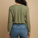Blusa Boho Bordada con Encaje Floral