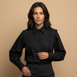 Camiseta Blanca Oversized Hombreras Estructuradas Algodón