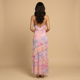 Vestido de Boda Invitada Volantes Jacquard Floral
