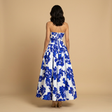 Vestido de Fiesta Floral Sin Tirantes Falda Volumen