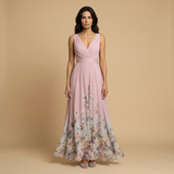 Vestido de Boda Invitada Largo Floral Chifón