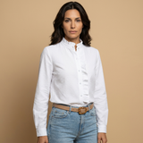 Camisa Mujer Volantes Botonadura Tejido Waffle Manga Larga