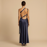 Vestido de Boda Invitada Satinado Monoshoulder Tirante Diagonal