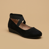 Sandalias Cuña Oculta Correa Elástica Cruzada