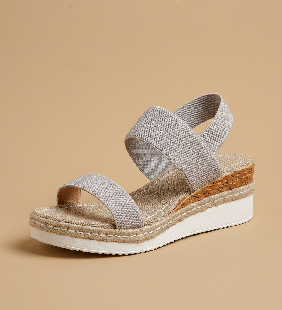 Sandalias Plataforma Espadrille Knit Elástico