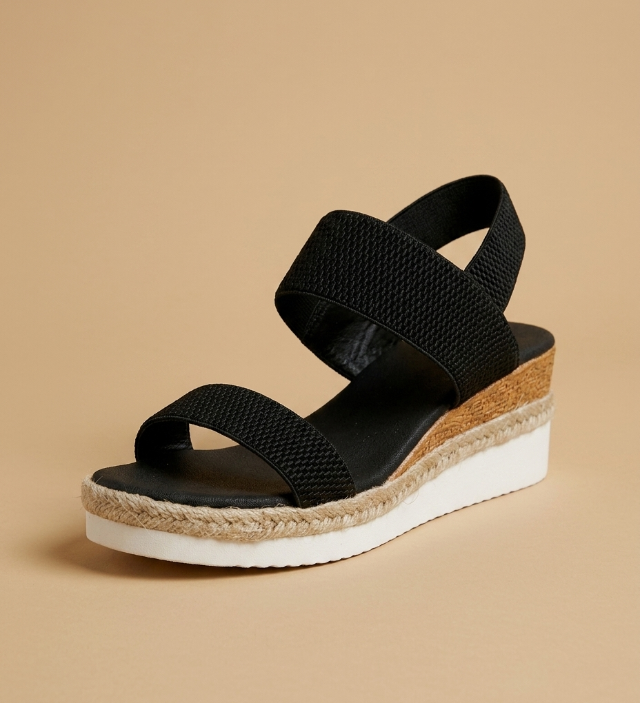 Sandalias Plataforma Espadrille Knit Elástico