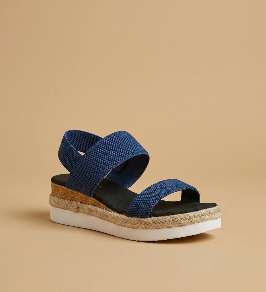 Sandalias Plataforma Espadrille Knit Elástico