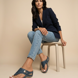 Sandalias Cuña Ortopédicas Thong Calado Mujer