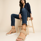 Sandalias Plataforma Espadrille Knit Elástico