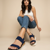 Sandalias Plataforma Espadrille Knit Elástico