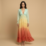Vestido Largo Boho Degradado Capas