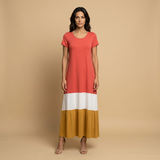 Vestido Largo Boho Bloques Color