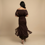 Vestido Largo Off-Shoulder Chifón
