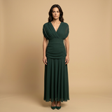 Vestido Largo Off-Shoulder Chifón