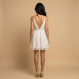 Vestido Corto Encaje Floral Boho