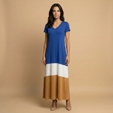 Vestido Largo Boho Bloques Color