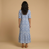 Vestido Largo Boho Estampado Ikat