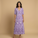 Vestido Largo Boho Estampado Ikat