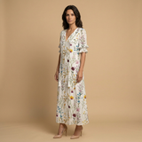 Vestido Largo Boho Estampado Ikat