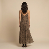 Vestido Largo Leopardo Chifón Tirantes Finos