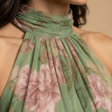 Vestido de Boda Invitada Halter Floral Chifón