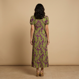 Vestido Midi Floral Nudo Frontal