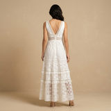 Vestido Largo Boho Encaje Capas Tiered