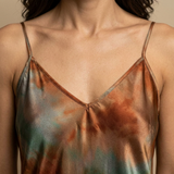 Vestido Largo Satinado Slip Espalda Descubierta