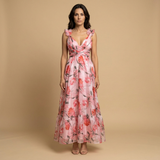 Vestido de Boda Invitada Floral Flores 3D Espalda