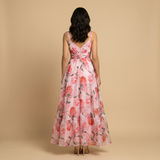 Vestido de Boda Invitada Floral Flores 3D Espalda