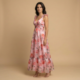 Vestido de Boda Invitada Floral Flores 3D Espalda