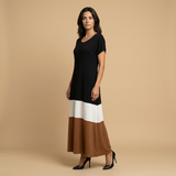 Vestido Largo Boho Bloques Color