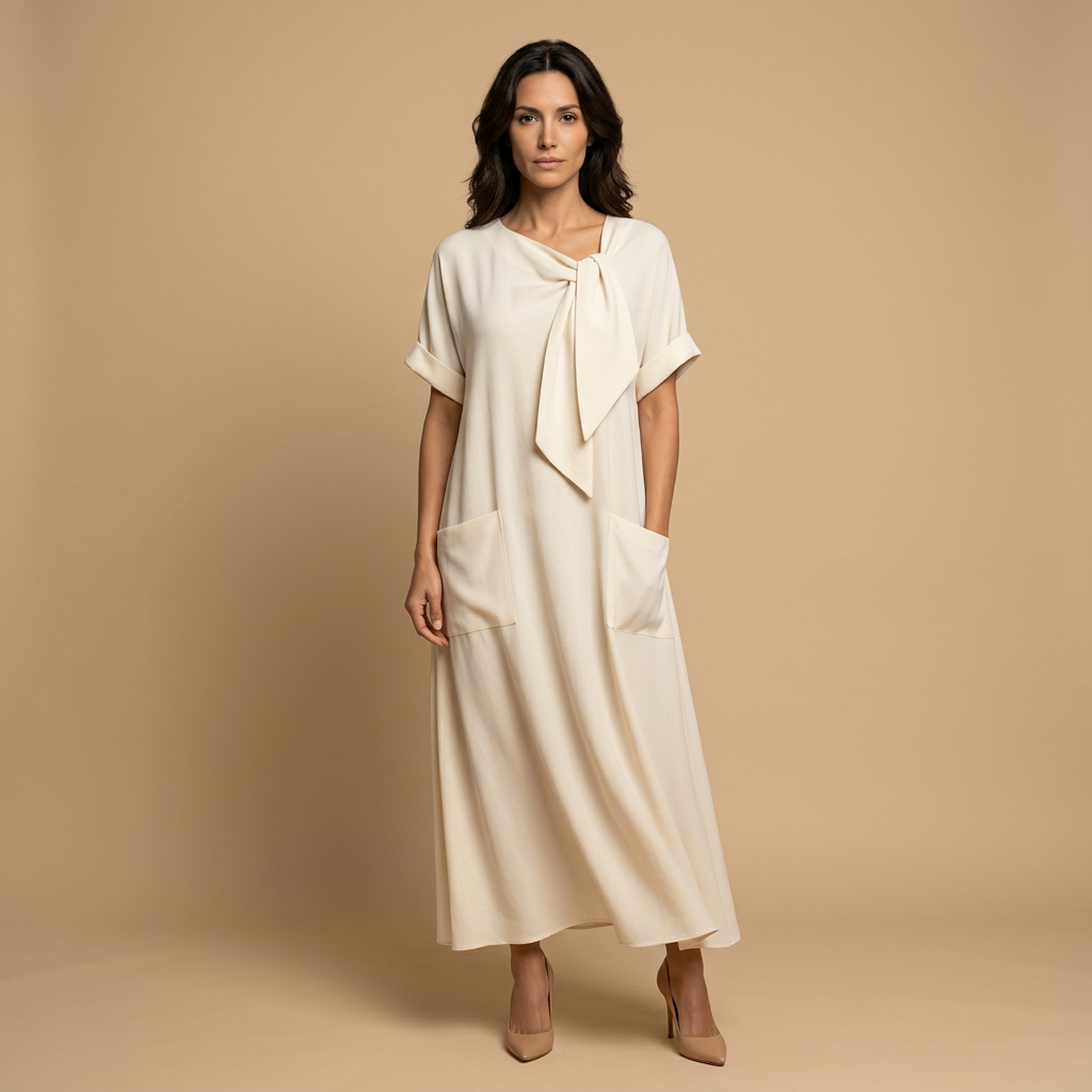 Vestido Largo Lino Lazo Verano